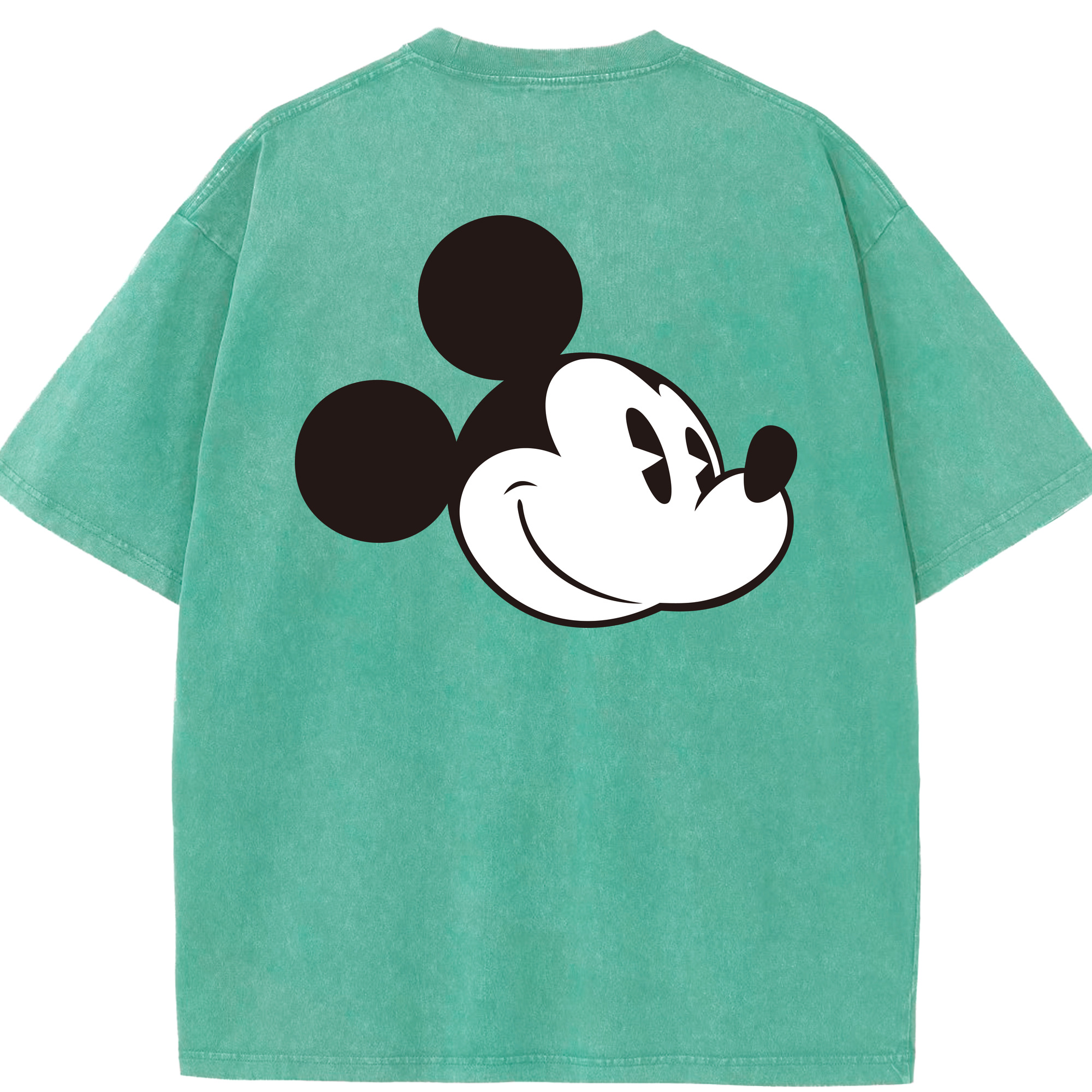（画像用） ミッキーマウス Mickey Mouse 綿100% ヴィンテージ風 半袖Tシャツ（背面プリント）